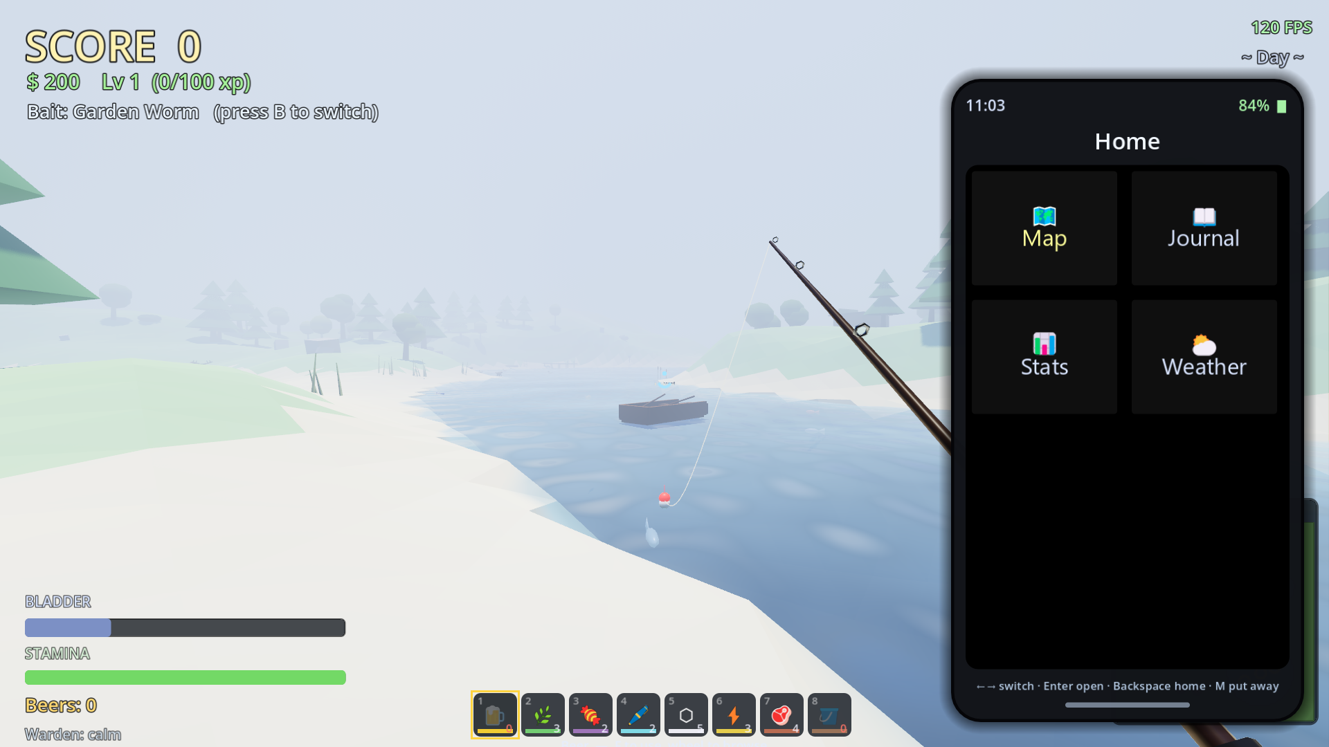 In-game phone map app
